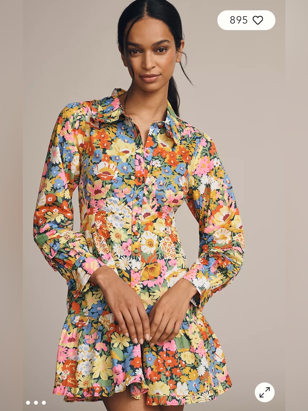 Anthropologie Love The Label x Liberty London Marketa Mini Shirt Dress